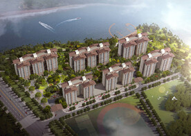 小区住宅建筑鸟瞰图