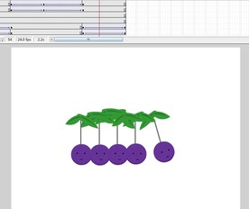 紫色樱桃摇摆的动画