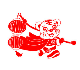 虎年剪纸