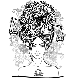 星座线描 手绘人物