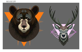 熊 鹿 雄鹿 棕熊 动物