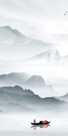 最新简约玄关 山水画