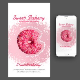 甜甜圈甜品海报