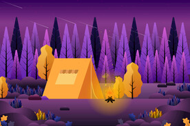 户外风景旅游插画