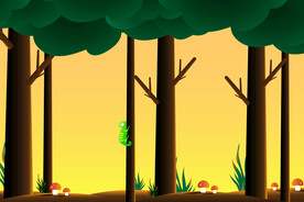 户外风景树林插画