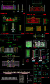 法式大门施工图纸
