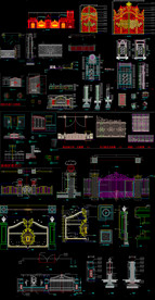 欧式铁艺大门图纸