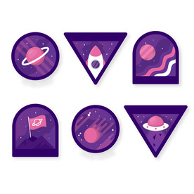 卡通航天宇航员宇宙手绘插画