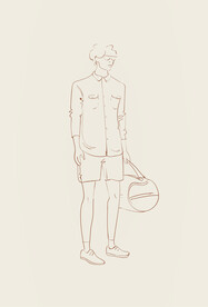 简笔手绘速写模特人物