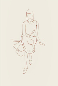 简笔手绘速写模特人物