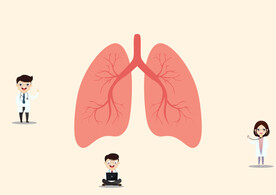 卡通肺部插画