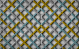 北欧简约3D立体几何线条背景墙