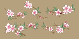 手绘桃花