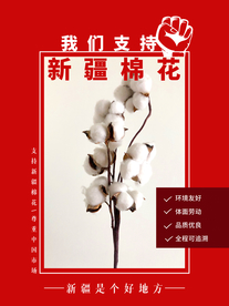 支持新疆棉花广告海报