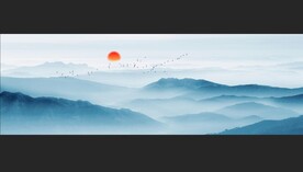 新中式山水画图片