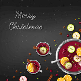 圣诞节元素插画设计