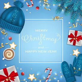 圣诞节元素插画设计