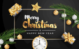 圣诞节元素插画设计