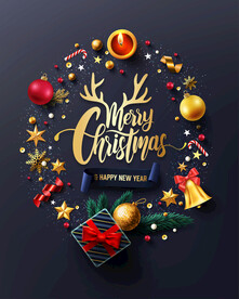 圣诞节元素插画设计