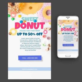 甜甜圈甜品海报