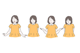 简约人物生活形象插画图片