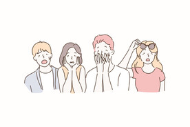 简约人物生活形象插画图片