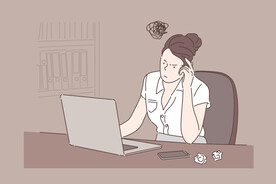 简约人物生活形象插画图片