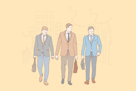 简约人物生活形象插画图片