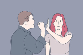 简约人物生活形象插画图片