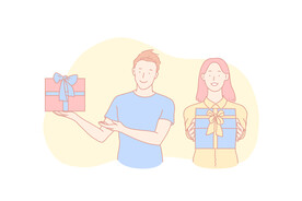 简约人物生活形象插画图片