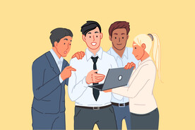 简约人物生活形象插画图片