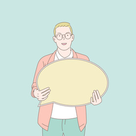 简约人物生活形象插画图片