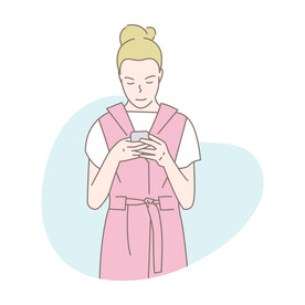 简约人物生活形象插画图片