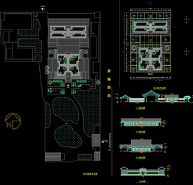 四合院平面和立面