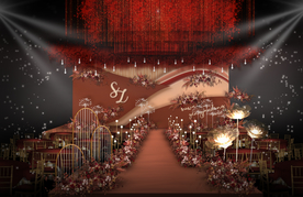 红色婚礼仪式区