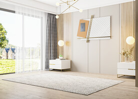 北欧极简卧室背景墙次卧场景空景