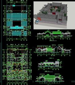 四合院住宅方案CAD图纸
