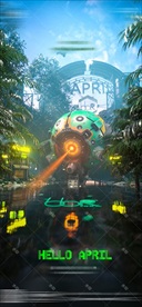 酒吧夜店四月绿色科技海报