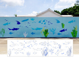 墙绘 海底世界