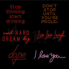 霓虹灯外贸INS风英文婚庆字体