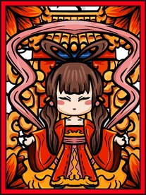 国潮中秋节插画