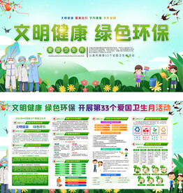 2021爱国卫生月展板宣传栏
