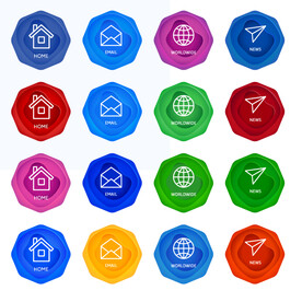 彩色质感水晶按钮图片