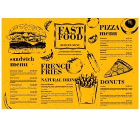 西餐汉堡菜单海报图片