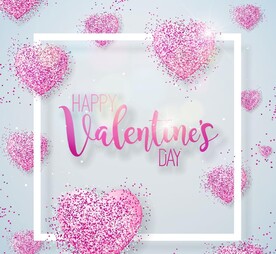 情人节快乐图浪漫背景图粉色心