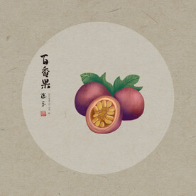 手绘百香果