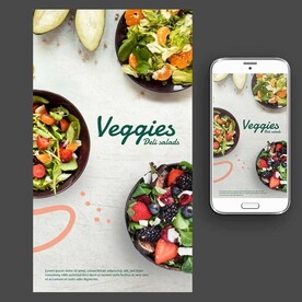 轻食主义蔬菜沙拉海报