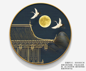 仙鹤装饰画新中式国潮装饰画