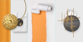 现代抽象立体几何卷纸装饰无框画