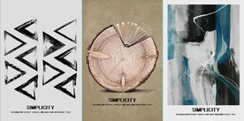 现代抽象年轮几何水墨装饰画